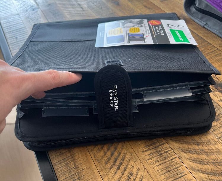 Zipper Binder Binderfiler , 2 inch Black