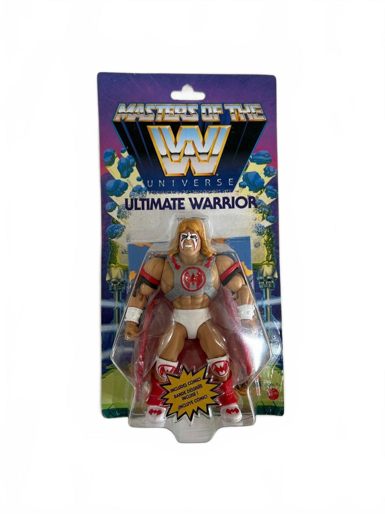 MATTEL Masters of the WWE Universe Ultimate Warrior Action Figure Includes Comic