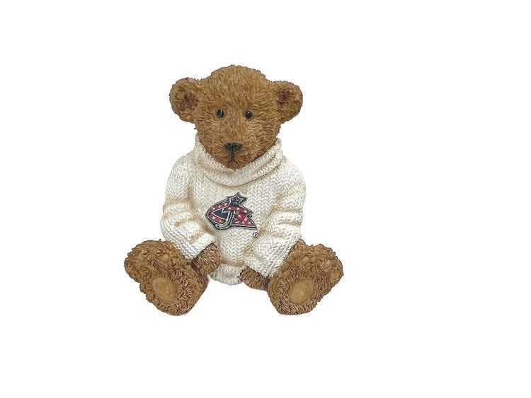 Elby Vintage  Powerplay Teddies Hockey Figurine with Box - Columbus Blue Jackets