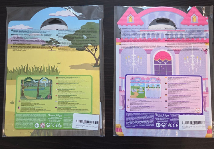 Lot d’autocollants gonflables réutilisables Melissa & Doug : Princesses et Safari